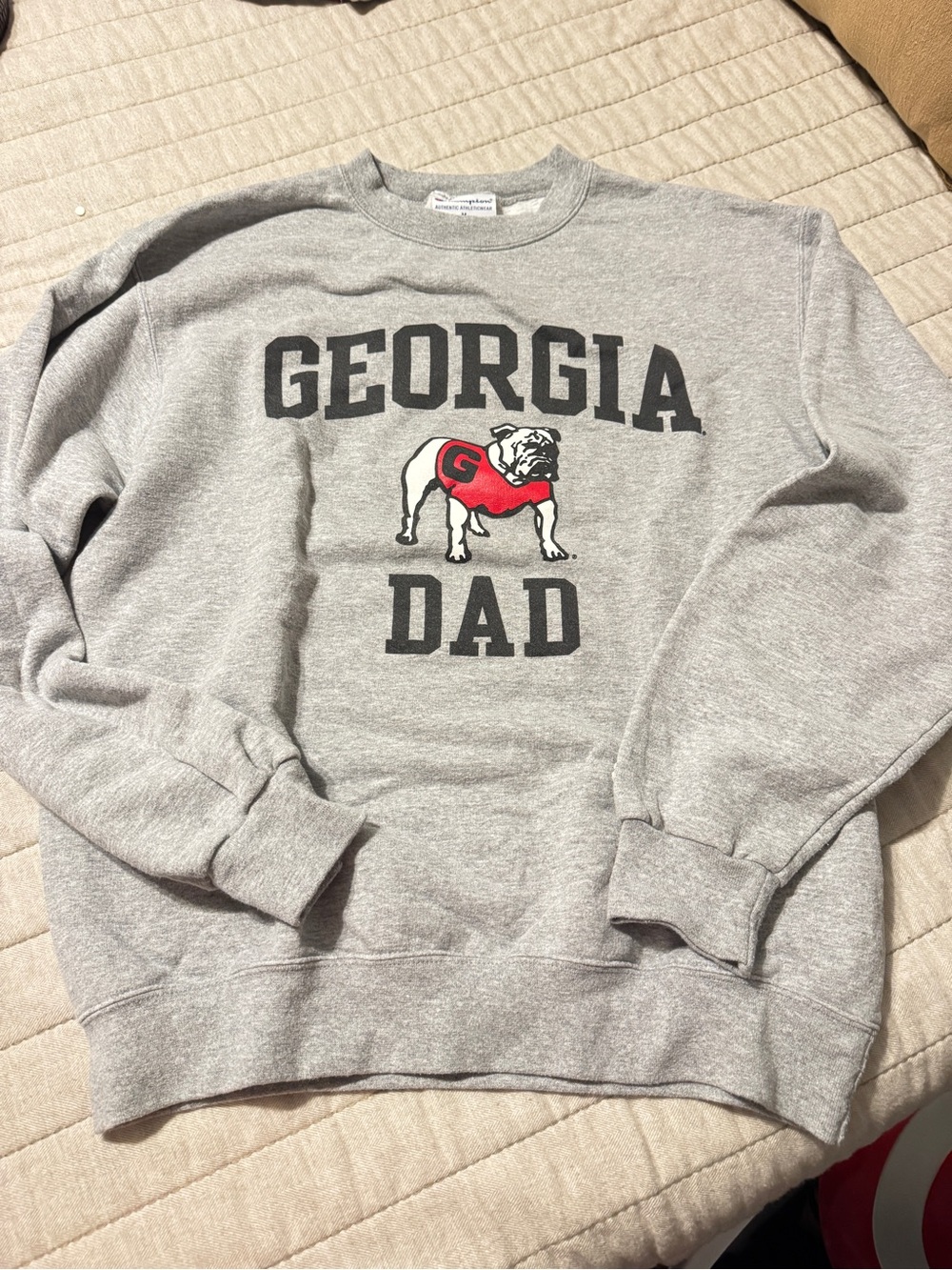 UGA “Georgia Dad” Gray Crewneck Sweatshirt
